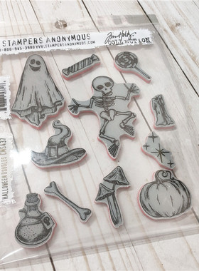 Tim Holtz 万圣节涂鸦 Halloween Doodles 进口橡皮印章