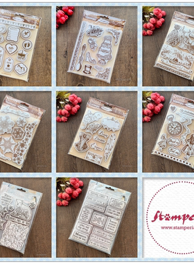 Stamperia 多款配合纸本主题进口橡皮印章 Rubber Stamping