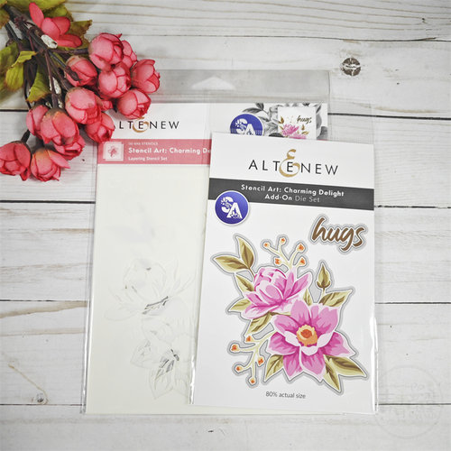 Altenew 迷人的鲜花 Charming Delight 切模 套色艺术遮蔽板