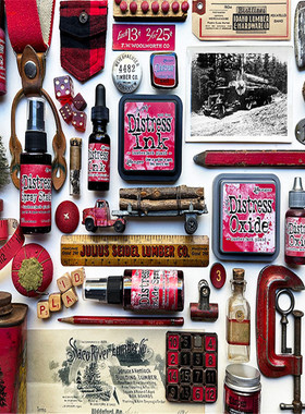 Distress Oxide 新色木头花纹 Lumber Jack Plaid 进口印台系列