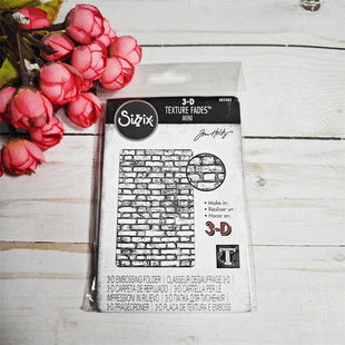 Brickwork Mini 3D纹理压花文件夹 迷你立体小砖墙 Sizzix