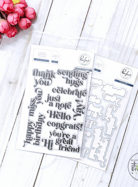 Pink fresh 完美情感词组 Perfect Sentiments 进口印章切模