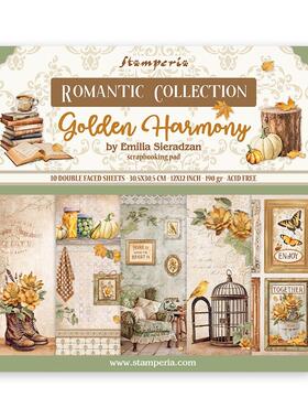 Stamperia 和谐的金秋 Golden Harmony 进口双面纸本及配件
