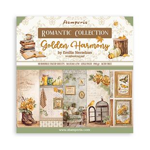 Stamperia 和谐的金秋 Golden Harmony 进口双面纸本及配件