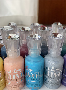 Nuvo 珐琅液多色1oz3D带闪745-775珠光1800-1810卡片点缀进口颜料