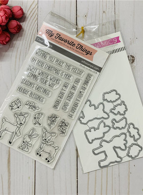 MFT 神奇的小鹿 Dashing Deer 进口透明印章及切模