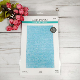 Spellbinders 运动常用词背景 Sports Talk 进口压花文件夹