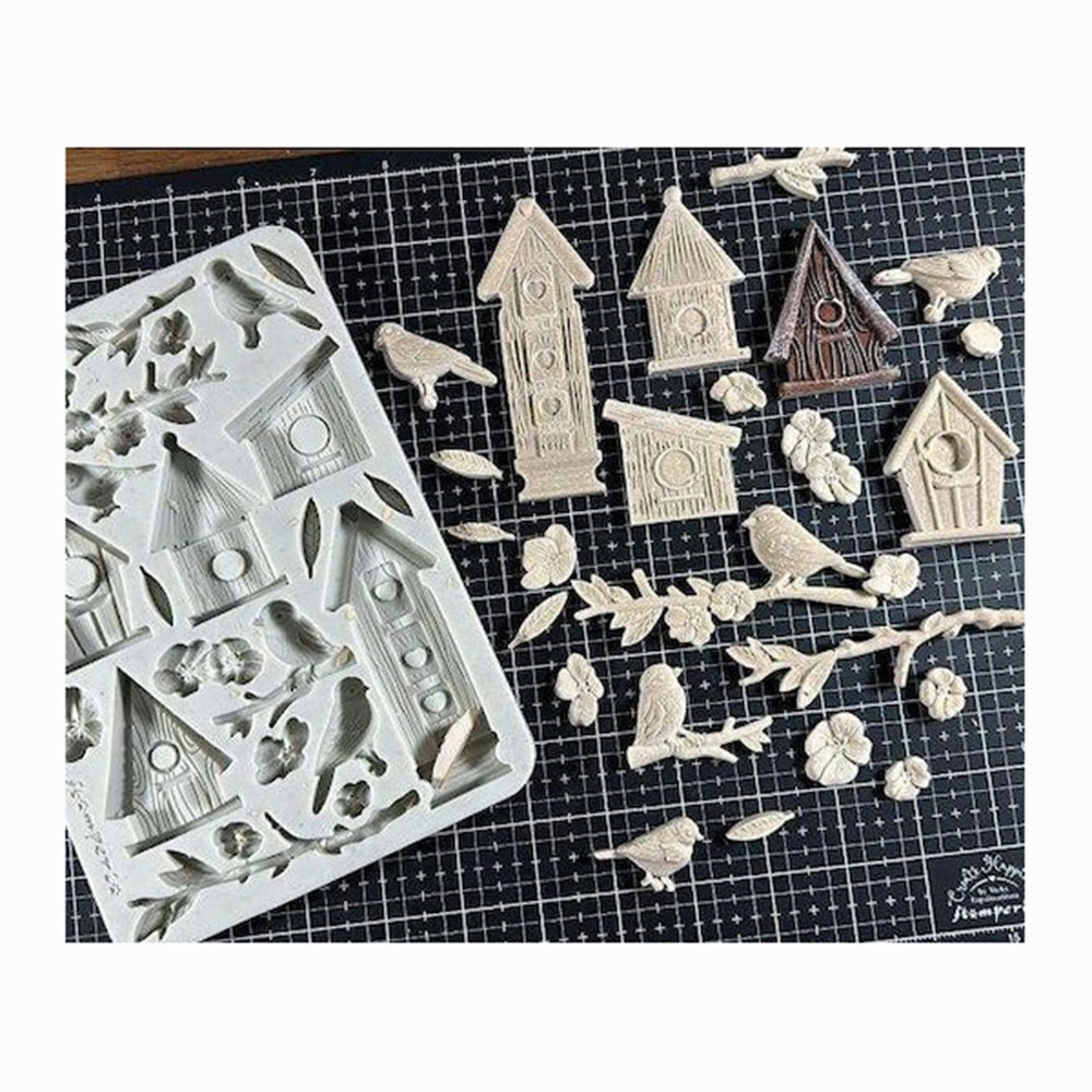 Stamperia 暖巢小鸟 进口硅胶模具 Nests and Birds