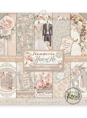 Stamperia 我们的婚礼 You and Me 进口双面纸本系列配件