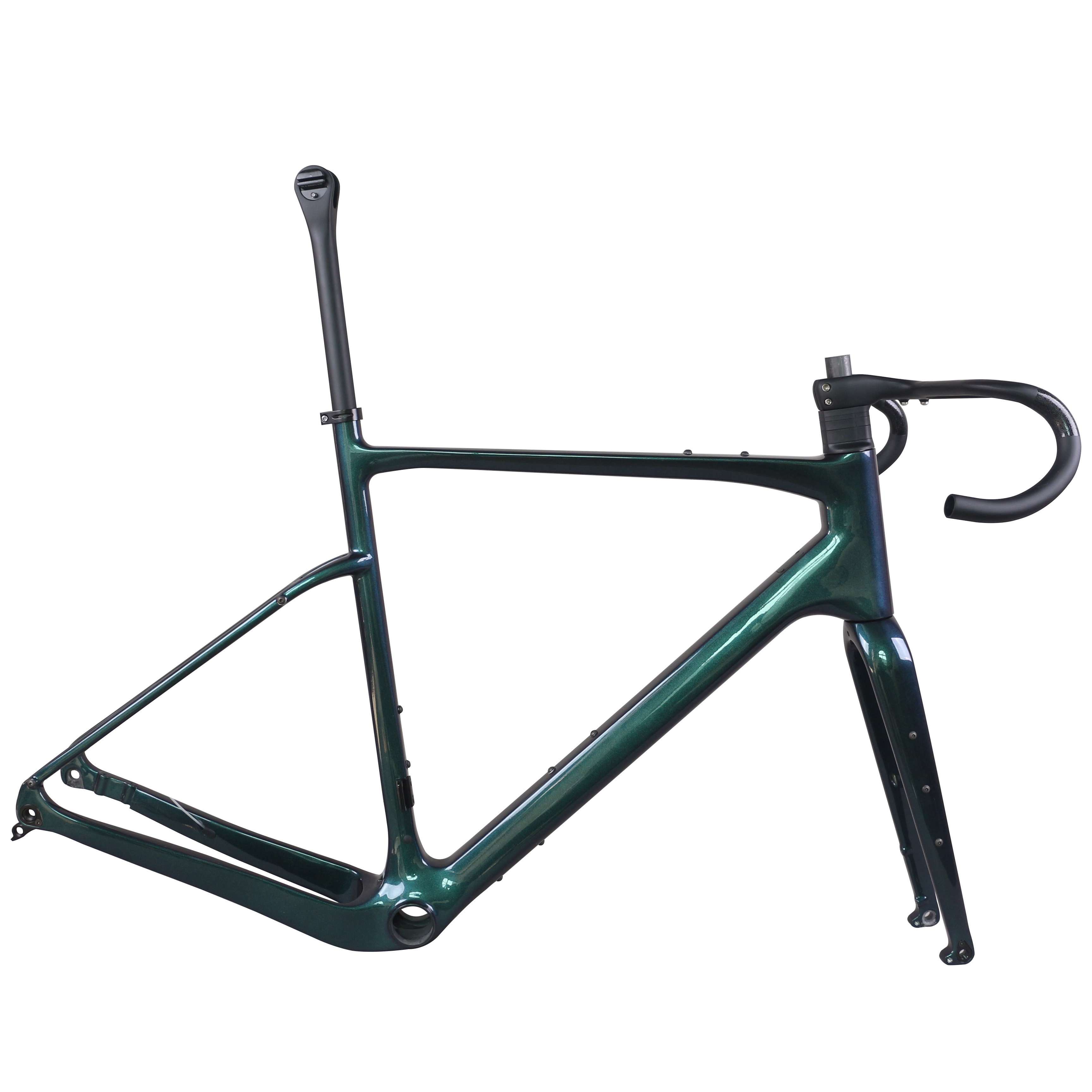 seraph品牌c14绿变超轻碳纤维全隐藏走线碟刹公路越野自行车架