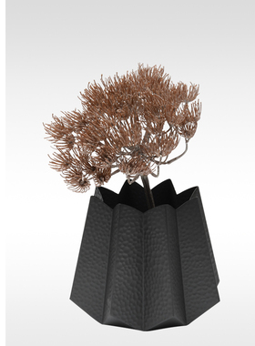 现代极简轻奢高档金属花瓶摆件书柜餐桌玄关茶几装饰品家具样板间