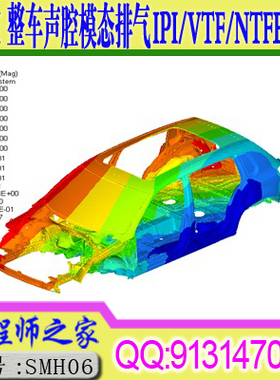 hypermesh v14 NVH 基础到整车声腔模态 排气 IPI VTF NTFE 有限