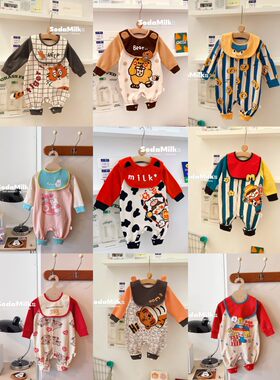 纯棉连体衣童装爬服苏打牛奶