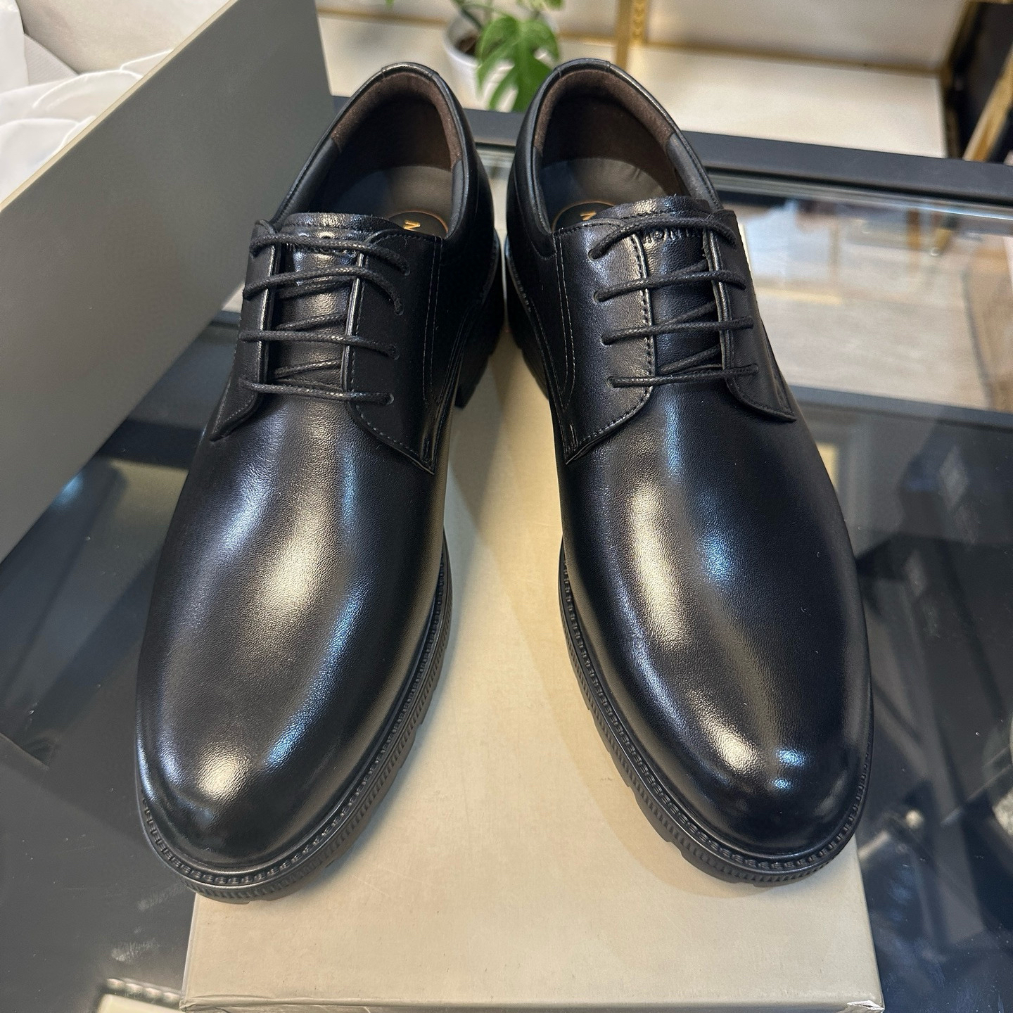 断码38 41 42撤柜法国品牌男士厚底德比皮鞋头层牛皮轻底M901