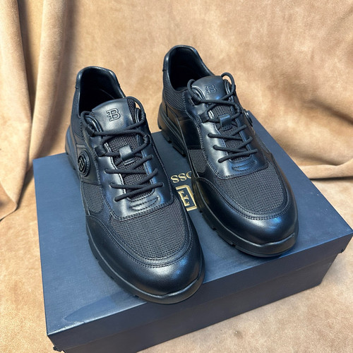 断码43撤柜品牌高端男士百搭休闲鞋头层牛皮配防水织物W316