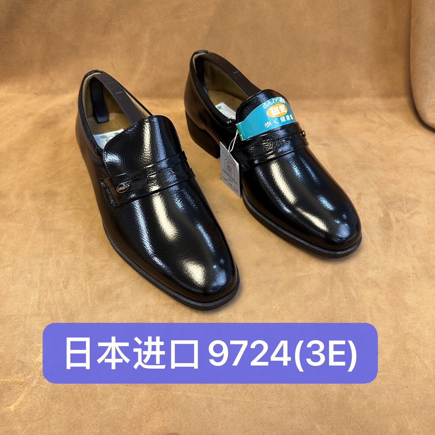 日本进口9724(3E)撤4244高端利奥纳多男一脚蹬皮鞋进口牛皮AA29
