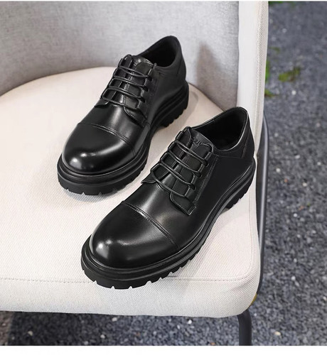 断码40撤柜高端品牌男士厚底三接头商务休闲皮鞋进口头层牛皮CL28