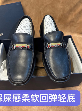 撤柜37 4243意大利品牌男士一脚蹬皮鞋进口头层小牛皮踩屎感W209