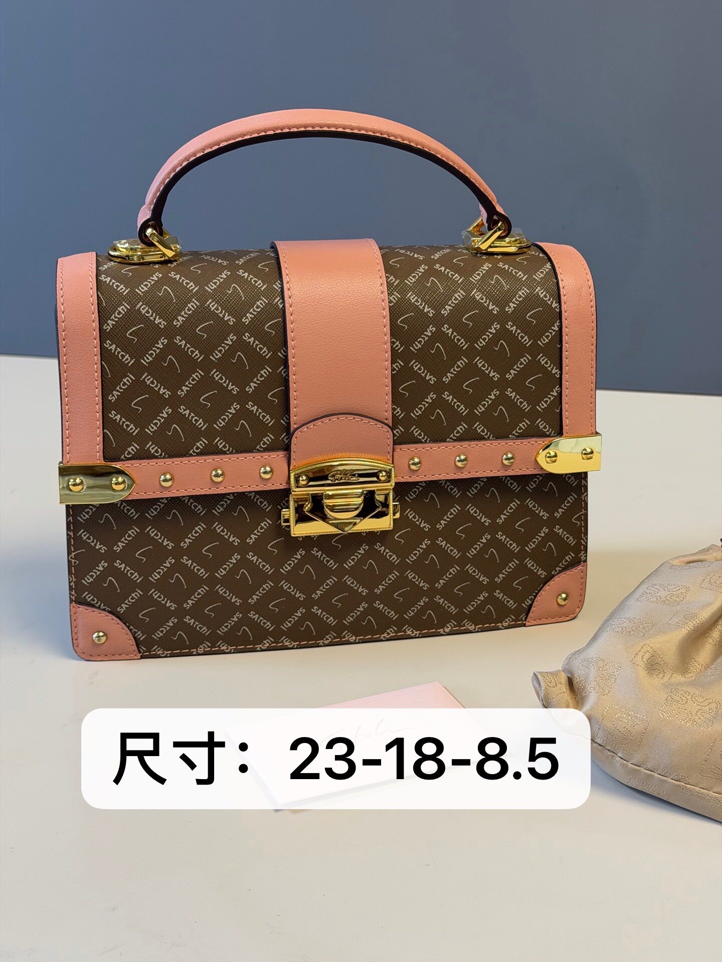 孤品~柜台800加撤柜品牌沙女士手提单肩斜挎包配小方包时尚BB31