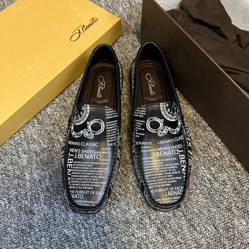 断码 39 40 42高端撤柜宾男士一脚蹬豆豆皮鞋驾车鞋头层牛皮N18