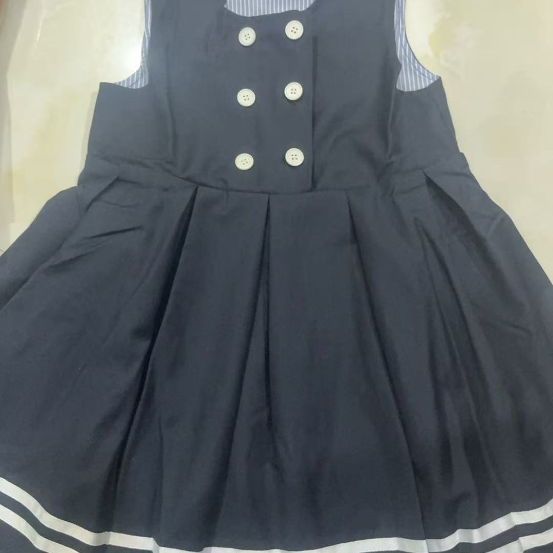 女童新年款红色气质双层翻领连衣裙 中大儿童拜年礼服公主裙冬
