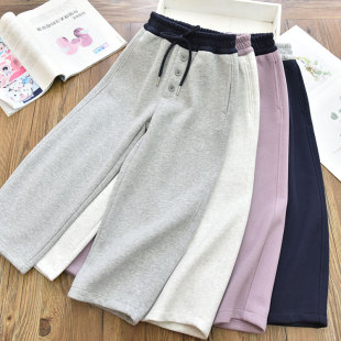 25秋 中大儿童直筒弯刀裤 好版 型女童简约百搭拼腰三粒扣休闲香蕉裤