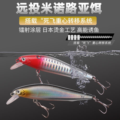 银小刀沉水米诺路亚饵超远投死飞缓沉颤沉沉水4g翘嘴鳜鱼假饵