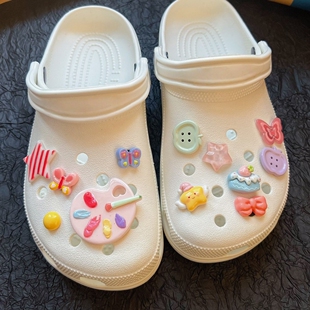 适配crocs洞洞鞋配饰鞋花高级感蝴蝶结装饰鞋扣diy简约小众鞋扣