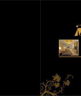 高级建筑装饰公司黑色设计工程施工队样板房宣传册画册CDR素材