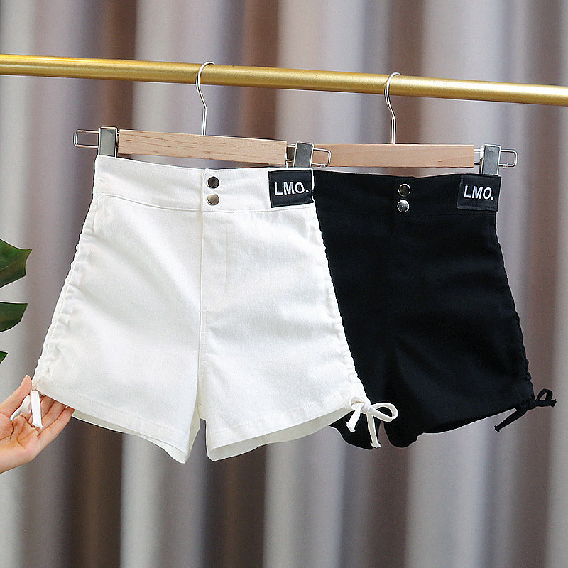 女童牛仔短裤夏季2026新款洋气儿童夏装中大童黑色外穿高腰热裤潮