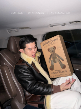 GAHKSTUDIO「纽约新贵」店主私服可穿一辈子美式复古真皮毛一体