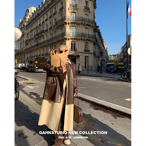 GAHKSTUDIO巴黎限定法式高级感双层设计风衣