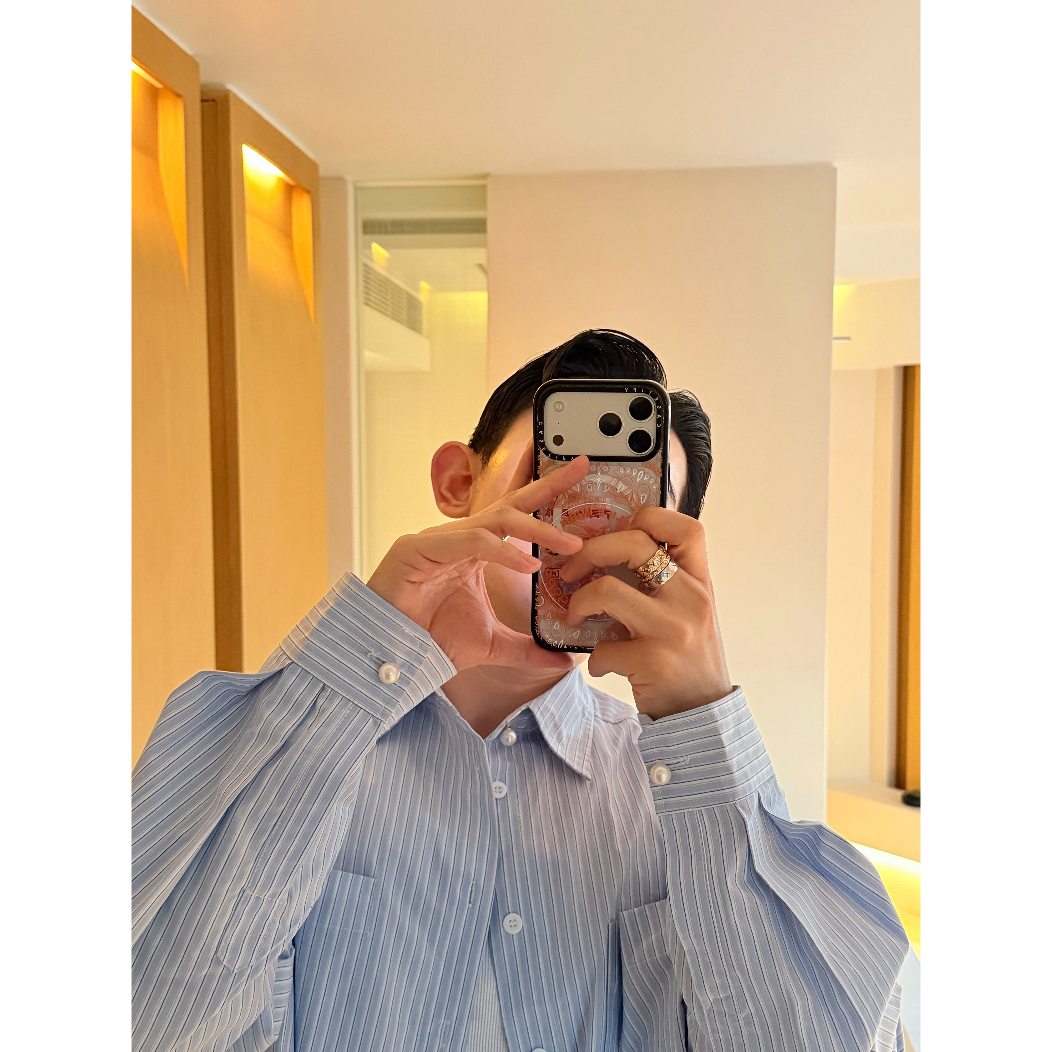 Magadeth 私服贵气款26新款珍珠扣长袖轮廓衬衫男士可当防晒衣