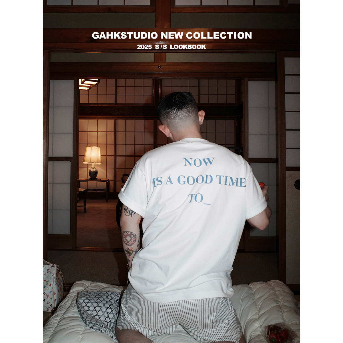 GAHKSTUDIO 25新款夏季/百搭恶搞标语短袖/230克重/中等舒适厚度