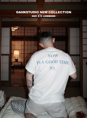 GAHKSTUDIO 25新款夏季/百搭恶搞标语短袖/230克重/中等舒适厚度