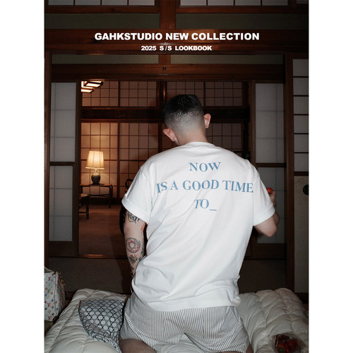 GAHKSTUDIO 25新款夏季/百搭恶搞标语短袖/230克重/中等舒适厚度