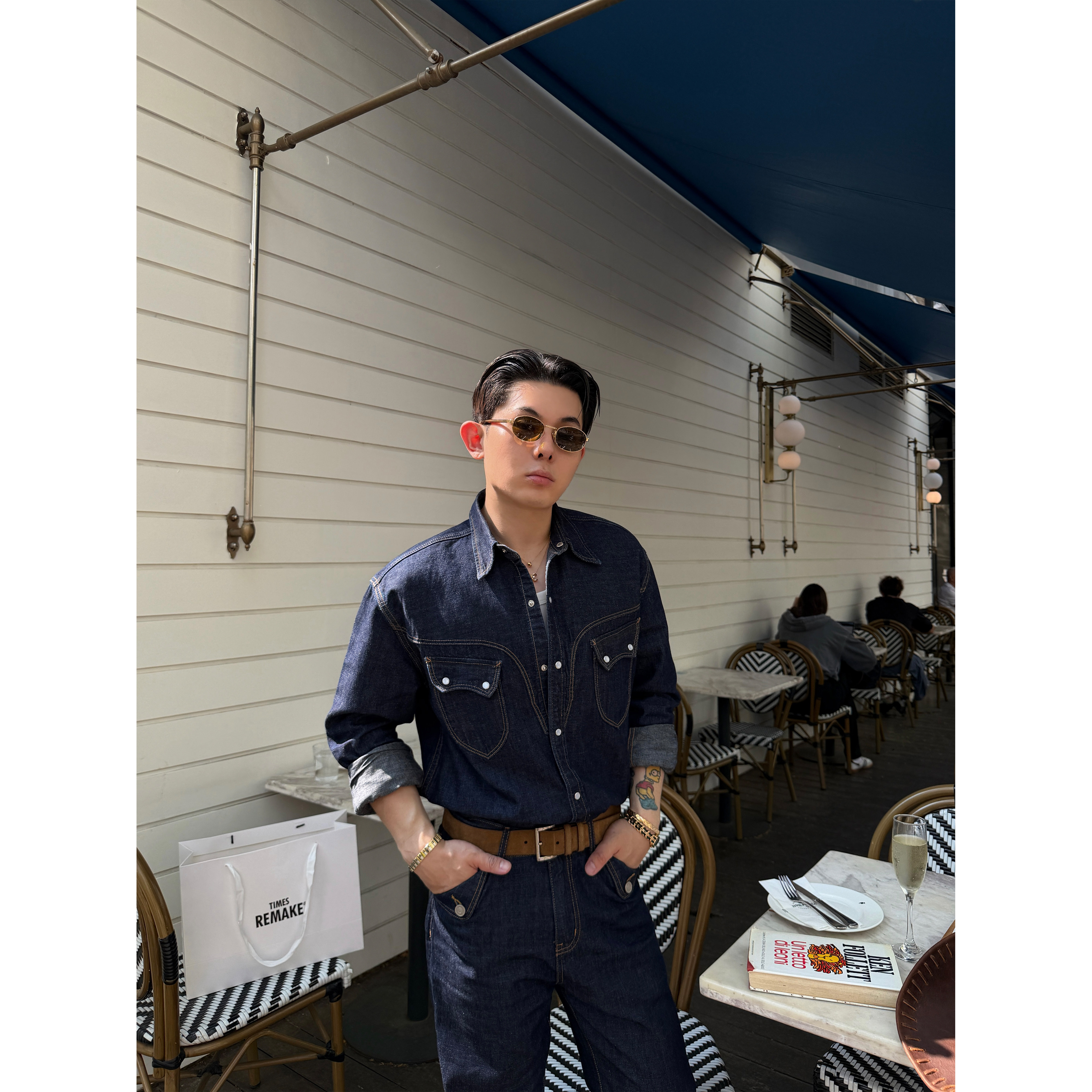 Magadeth私服开发洛杉矶带回的西部老钱牛仔衬衫经典!人手一件!