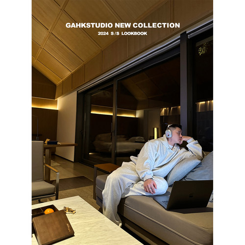 GAHKSTUDIO 25秋冬新款百搭保暖珊瑚绒内里卫衣套装 店主自留