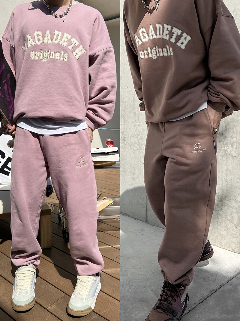 GAHKSTUDIO X MAGADETH 欧美定制配色大地色美式运动休闲卫裤2色