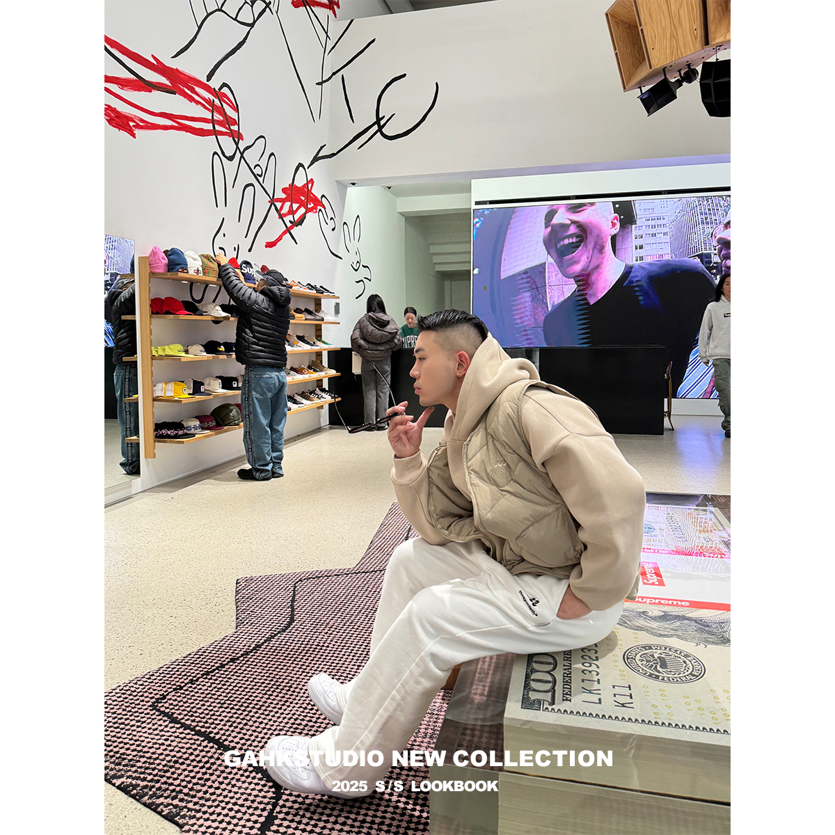 GAHKSTUDIO 25秋冬新款定染色 老钱风高级感 羽绒马甲