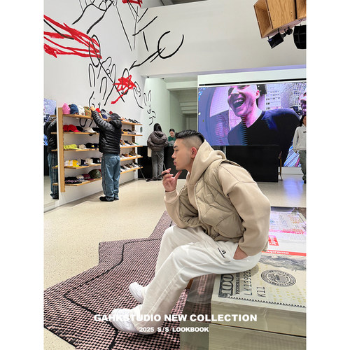 GAHKSTUDIO 25秋冬新款定染色 老钱风高级感 羽绒马甲