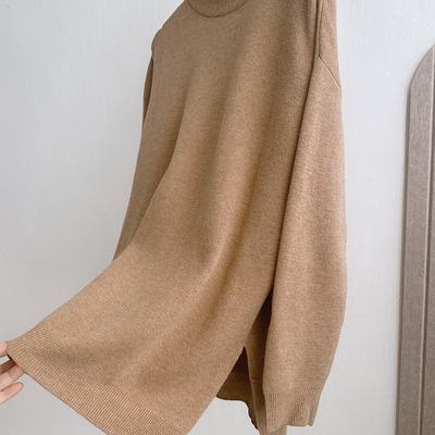 外贸D慵懒风半高领毛衣