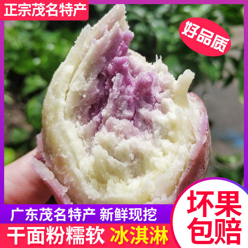 冰淇淋紫色心干瓢面粉糯甜红番薯新鲜粗粮农产品产地直销9斤包邮
