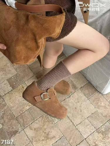 品味前线新款勃肯鞋女2025冬季厚底女外穿一脚蹬内增高4c百搭舒适