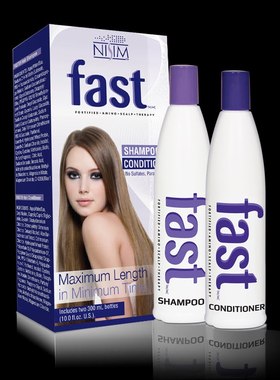 Nisim Fast 利丝3倍快速生长洗发水护发素300ml加拿大原装进口