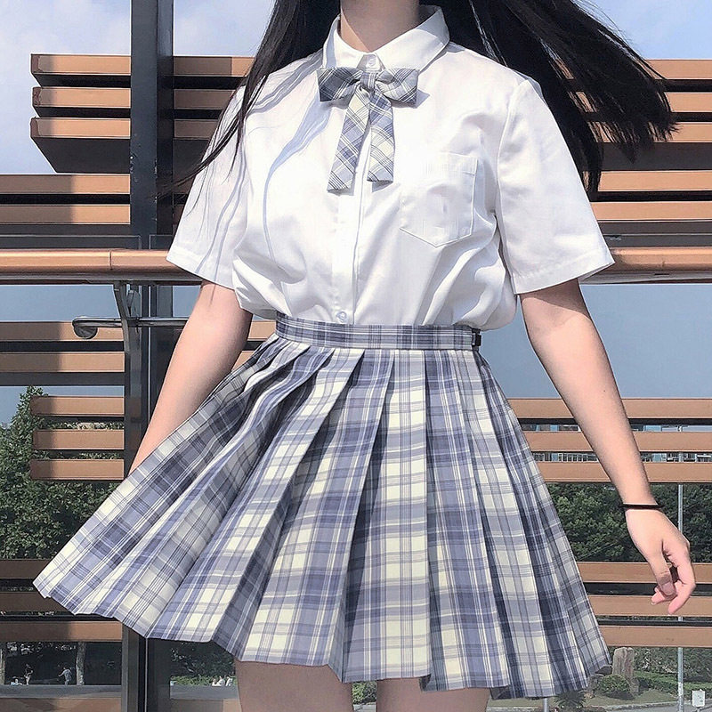 温柔一刀JK制服裙半身裙百褶裙学生日系高腰JK格裙女兔姬舍