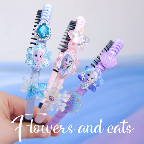 flowersandcats女童爱莎公主发箍
