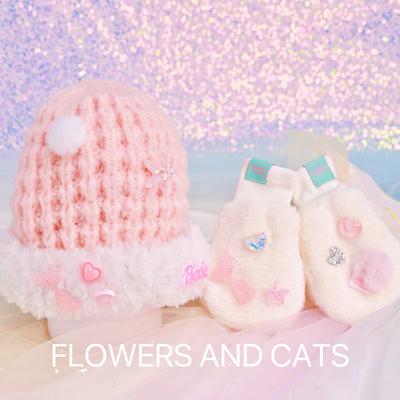flowersandcats女童帽子围巾手套