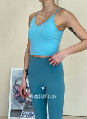 lulu韩国直邮  routine 时尚运动健身瑜伽背心内衣送胸垫