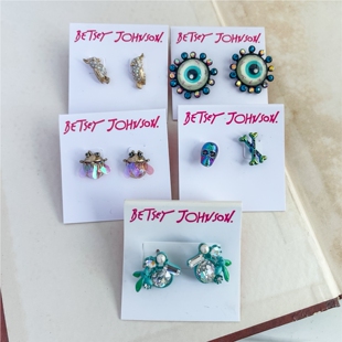 萧萧江上荻花秋，做弄许多愁。小众设计独特彩色珐琅耳钉眼睛动物